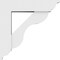 Ekena Millwork Standard Carmel Architectural Grade PVC Bracket With Traditional Ends, 5"W x 16"D x 16"H BKTP05X16X16CAR01 - alternate 2
